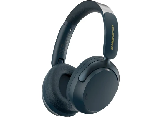 Monster Persona 3rd ANC Active Noise Cancelling Headphones, Over Ear Wireless Headphone Bluetooth with Mic, 70 Hours Playtime Bluetooth Headphones, Foldable Comfort Lightweight Headphone for Travel - Dark Blue
